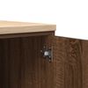 vidaXL Bílskúrsgeymsluskápur Brún Eik 30x51x85 cm Gegnheil Fura