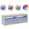 vidaXL Sj&oacute;nvarpssk&aacute;pur 2 stk. me&eth; LED Lj&oacute;sum Gr&aacute;r Sonoma 60x35x40 cm