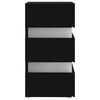 vidaXL LED Náttborð Svart 45x35x67 cm Samsettur viður