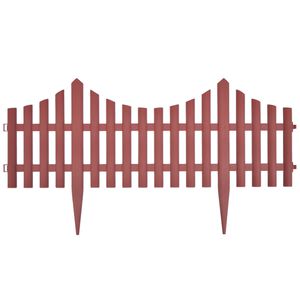 vidaXL 17 stk Be&eth;kantar 10 m Br&uacute;nir