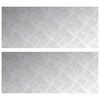 vidaXL Stigaplata R&eacute;tthyrningur 2 pcs Silfur 70 x 30 cm &Aacute;l