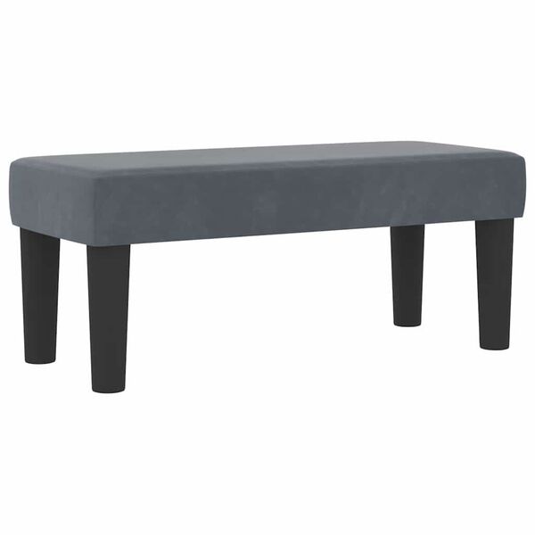 vidaXL Kassi vorinn r&uacute;m me&eth; d&yacute;nu D&ouml;kkgr&aacute;r 80 x 200 cm Flauel