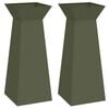 vidaXL S&uacute;lu pottur 2 pcs &Oacute;l&iacute;fugr&aelig;nn 40 x 40 x 100 cm