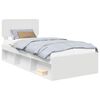 vidaXL Ramsv&iacute;k me&eth; h&ouml;fu&eth;gafl Hv&iacute;tt 90 x 200 cm Solid furuhikk