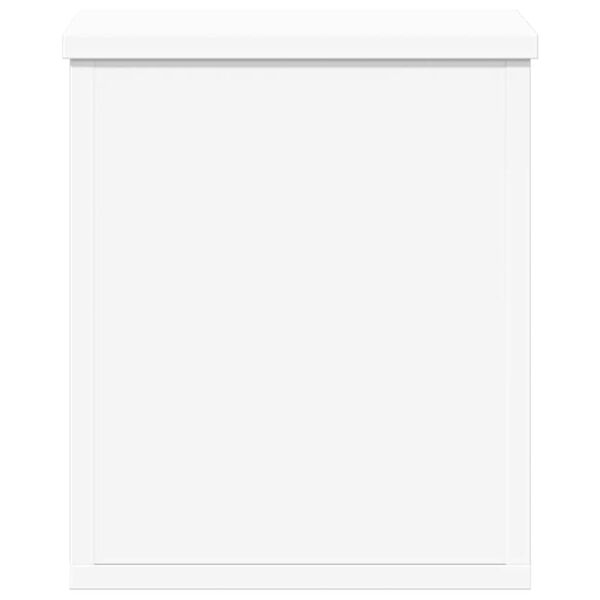 vidaXL Geymslukassi Hvítur 30x35x35 cm Samsettur Viður