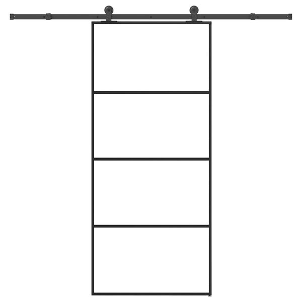 vidaXL Rennihur&eth; me&eth; v&eacute;lb&uacute;na&eth;arsetti 90x205 cm ESG Gler og &Aacute;l