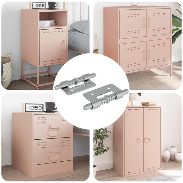 vidaXL Latch 2 pcs Silfur 46 x 17 x 1,2 mm St&aacute;l