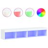 vidaXL Sj&oacute;nvarpssk&aacute;par me&eth; LED Lj&oacute;sum 2 stk. Hv&iacute;tir 80x30x30 cm