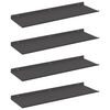 vidaXL Flj&oacute;tandi skrifbor&eth; Vegghengt 4 pcs Svart 60 x 18 x 2,5 cm St&aacute;l