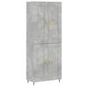 vidaXL H&aacute;r Sk&aacute;pur Steypugr&aacute;r 69,5x34x180 cm Samsettur Vi&eth;ur
