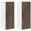 vidaXL Eldh&uacute;s sk&aacute;pur 2 pcs Br&uacute;nn eik 30 x 31 x 80 cm Samsettur vi&eth;ur