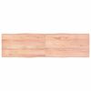 vidaXL Bor&eth;plata Lj&oacute;sbr&uacute;n 180x50x(2-6) cm Me&eth;h&ouml;ndlu&eth; N&aacute;tt&uacute;rul. Br&uacute;nir