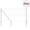 vidaXL Gir&eth;ingarp&oacute;stur Silfur 25 x 1 m (25 mm net) St&aacute;l