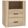 vidaXL N&aacute;ttbor&eth; Sonoma Eikarlitur 50x36x60 cm Samsettur Vi&eth;ur