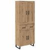 vidaXL H&aacute;bor&eth; Artisan Eik 69,5 x 34 x 180 cm Samsettur vi&eth;ur