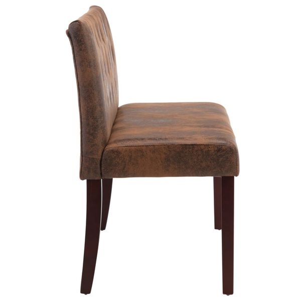 vidaXL Bekkur 120 cm Br&uacute;nn Gervir&uacute;skinn