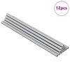vidaXL &THORN;r&yacute;stistangir 12 pcs Silfur 6 x 170 mm St&aacute;l