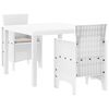 vidaXL Gar&eth;ur bor&eth;sett 3 pcs Hv&iacute;tt P&oacute;l&yacute;pr&oacute;p&yacute;len