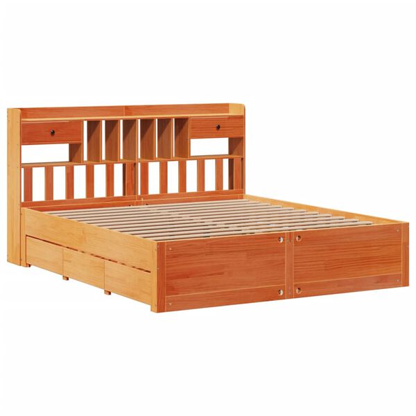 vidaXL R&uacute;mgrind me&eth; B&oacute;kahillu &aacute;n D&yacute;nu 200x200 cm Vaxbr&uacute;n Gegnheil Fura