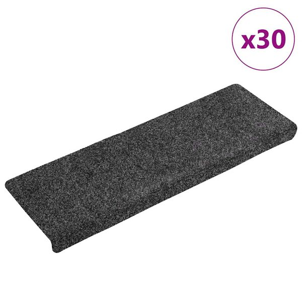 vidaXL stigamottur sj&aacute;lfl&iacute;mandi 30 stk 65x21x4 cm gr&aacute;ar r&eacute;tthyrndar br&uacute;nir