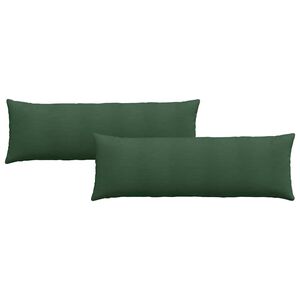 vidaXL S&oacute;fap&uacute;&eth;ar 2 pcs D&ouml;kkgr&aelig;n 120 x 40 cm Korduroy efni