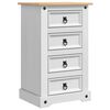 vidaXL N&aacute;ttbor&eth; me&eth; sk&uacute;ffu Corona Hv&iacute;tt 53 x 39 x 84 cm Solid furuhikk