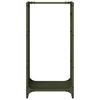 vidaXL Eldiviðargrind Olive Green 40x30x80 cm Kaldvalsað stál