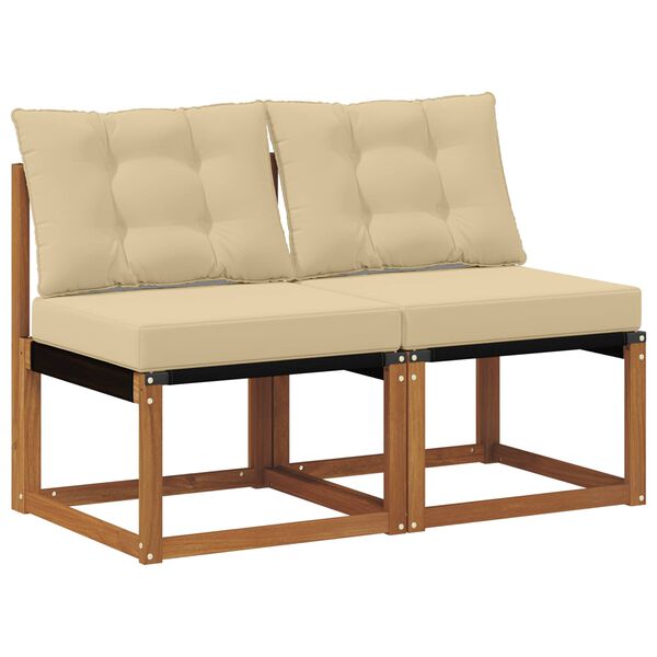 vidaXL 2 Stykki Utandeildar mi&eth;sofa