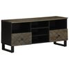 vidaXL Sj&oacute;nvarpssk&aacute;pur Svartur 100x33x46 cm Gegnheill Mang&oacute;vi&eth;ur