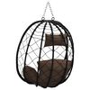 vidaXL Hangandi eggjast&oacute;ll coffee 91.5 x 60 x 110 cm p&oacute;l&yacute;rattan