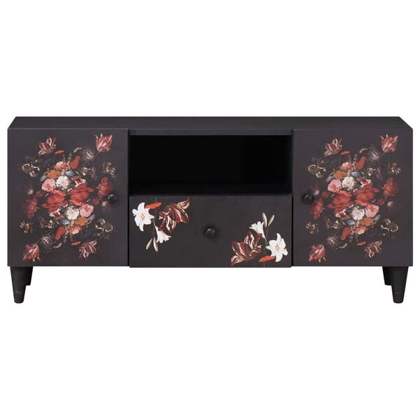 vidaXL Geymsk&aacute;pur me&eth; hur&eth; Marglitur 105 x 33,5 x 46 cm Hart mang&oacute;tr&eacute;