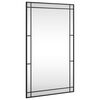 vidaXL Veggspegill Svartur 60x100 cm R&eacute;tthyrningur J&aacute;rn