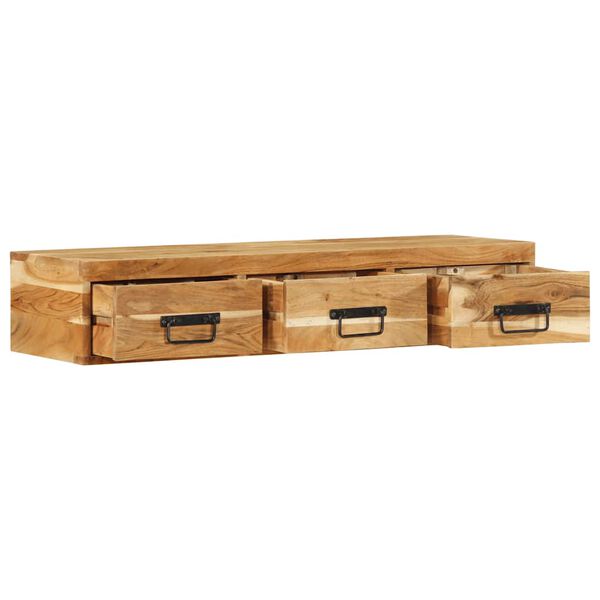 vidaXL Vegghengdur sj&oacute;nvarpssk&aacute;pur 100x30x19 cm Solid Wood Acacia