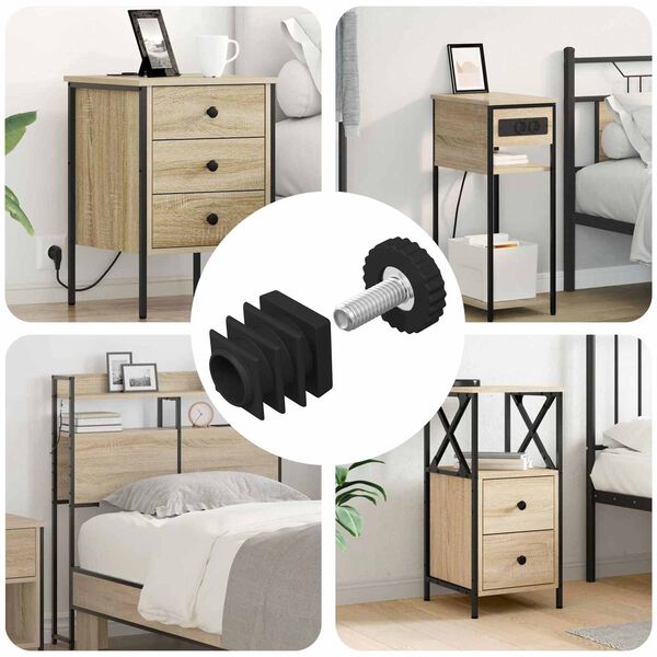 vidaXL H&uacute;sgagna jafnv&aelig;gisst&ouml;&eth;ur Stillanlegur 1895 pcs Svartur PP