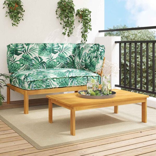 vidaXL S&oacute;fasett me&eth; p&uacute;&eth;i Lauf 2 pcs Bladmyll Hrein akas&iacute;utr&eacute;