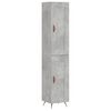 vidaXL H&aacute;r Sk&aacute;pur Steypugr&aacute;r 34,5x34x180 cm Samsettur Vi&eth;ur