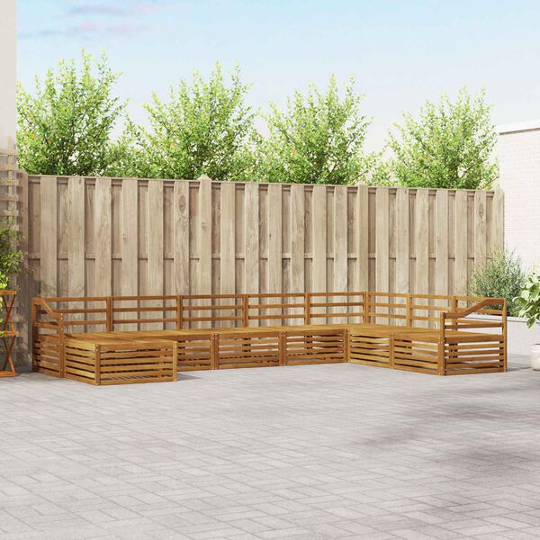 vidaXL S&oacute;fasett 8 pcs N&aacute;tt&uacute;rulegur Hrein akas&iacute;utr&eacute;