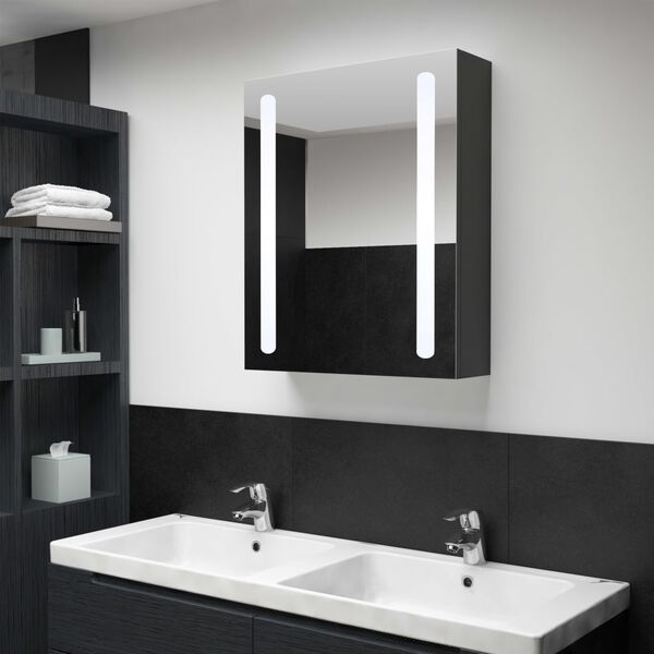325546 vidaXL LED Bathroom Mirror Cabinet 50x13x70 cm
