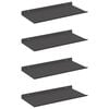vidaXL Flj&oacute;tandi skrifbor&eth; Vegghengt 4 pcs Svart 40 x 18 x 2,5 cm St&aacute;l