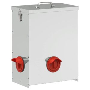 vidaXL K&uacute;rfiskast Silfur 32,5 x 20,5 x 43 cm Galvaniserad st&aacute;l