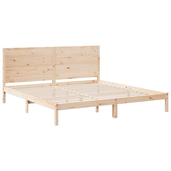 vidaXL Extra L&ouml;ng R&uacute;mgrind &aacute;n D&yacute;nu 180x220 cm Gegnheill Vi&eth;ur