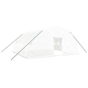 vidaXL Gr&oacute;&eth;urh&uacute;s me&eth; St&aacute;lgrind Hv&iacute;tt 36 m&sup2; 6x6x2,85 m