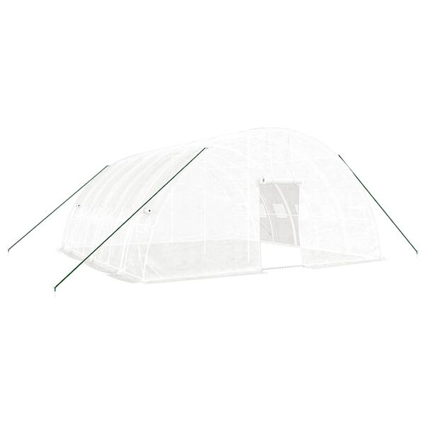 vidaXL Gr&oacute;&eth;urh&uacute;s me&eth; St&aacute;lgrind Hv&iacute;tt 36 m&sup2; 6x6x2,85 m