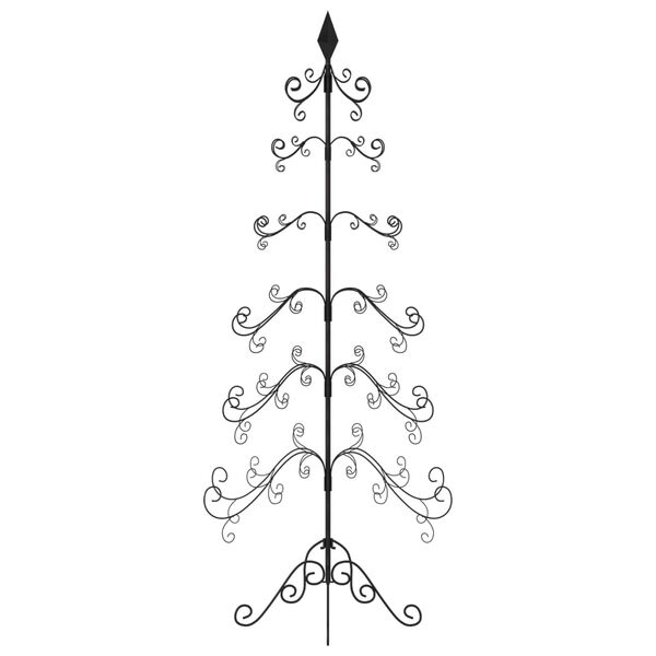 vidaXL J&oacute;latr&eacute; &uacute;r m&aacute;lmi til skrauts Svart 215 cm