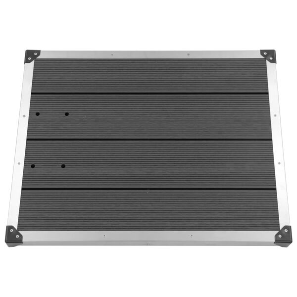 vidaXL &Uacute;tisturta Botn WPC Ry&eth;fr&iacute;tt St&aacute;l 80x62 cm Gr&aacute;r