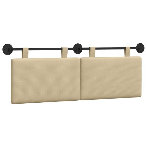 vidaXL Hengisk&aacute;li Lj&oacute;sgr&aelig;nn gr&aacute;ur 150 x 55 x 5 cm Korduroy efni