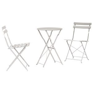 vidaXL Folding bistro sett 3 pcs Drapplitaður Stál