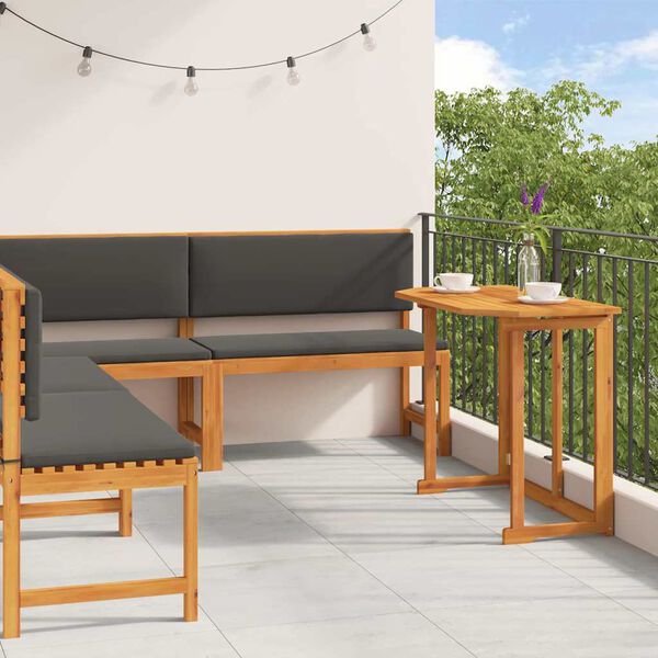 vidaXL Garða Bekkur Set 4 pcs Brúnn Gegnheill akasíuviður