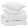 vidaXL D&uacute;kur me&eth; p&uacute;&eth;um me&eth; kodda 3 pcs Hv&iacute;tt M&iacute;kr&oacute;f&iacute;ber