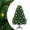 vidaXL Gervi j&oacute;latr&eacute; me&eth; 150 LED Gr&aelig;nn 150 cm PVC og m&aacute;lmur